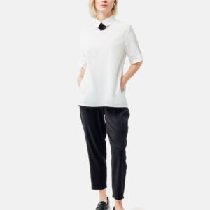 Fayre - Bluse aus Baumwolle mit abnehmbarer Blütenbrosche