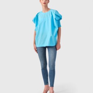 Ildiko - Kurzarm Bluse aus Baumwolle