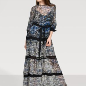 Benita - Seidenkleid mit abnehmbaren Volants