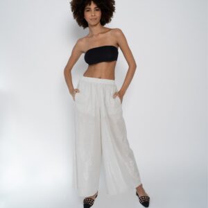 Gerit - Hose aus Baumwolle mit Lurex-Fäden