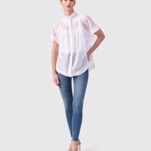 Idis - Bluse aus Baumwoll-Seiden Mischung