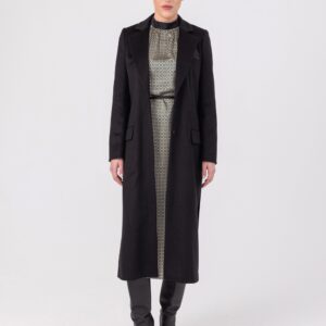 Bahira – Kaschmirwolle - Langer Wollmantel mit aufwändigen Details