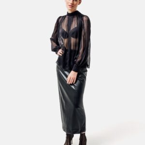Bibi - Langarmbluse aus Seidenchiffon