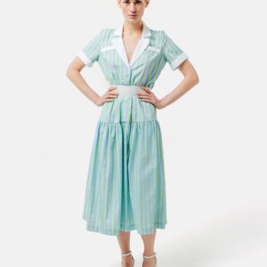 Katinka - Gestreiftes Midikleid