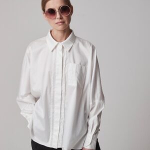 Bella - Bluse mit Fledermausarm aus Baumwolle