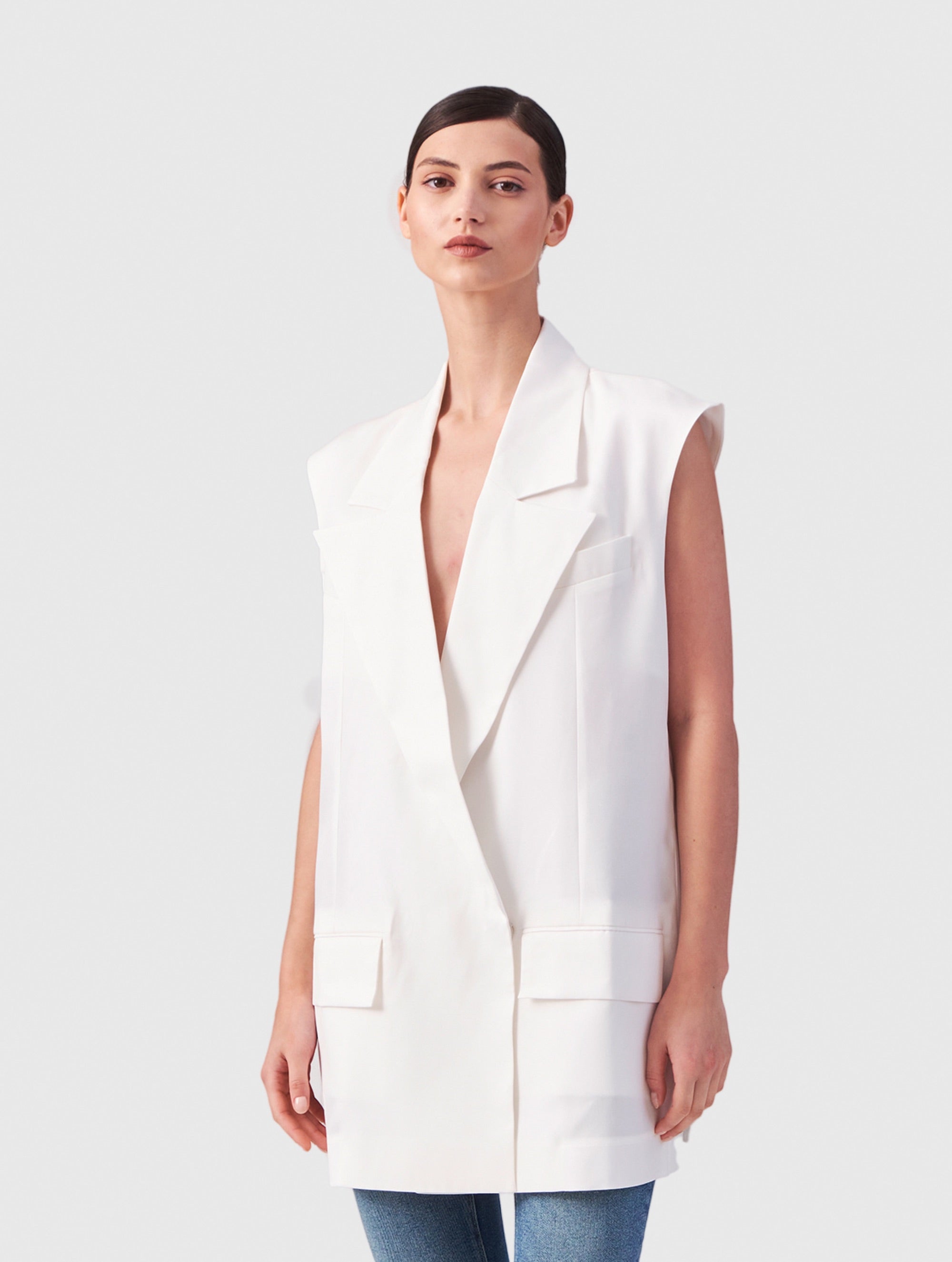 Ivy - Oversized-Weste aus festem Tencel
