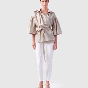 Inka - Wickelbluse aus Baumwolle