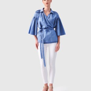 Inka - Wickelbluse aus Baumwolle