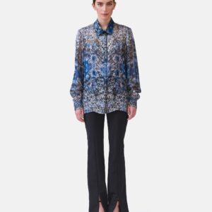 Lisa - Bluse aus bedruckter Chiffonseide