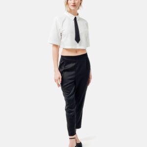 Fabriziare - Baumwoll Crop-Bluse