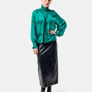 Babett - Langarm Bluse aus Chiffonseide